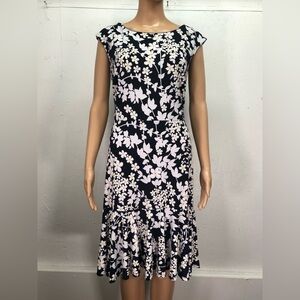 Sandra Darren floral short sleeve dress